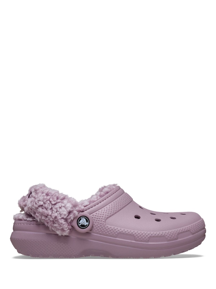 Crocs Purple Classic Fleece Lined Clogs - Image 1 of 6