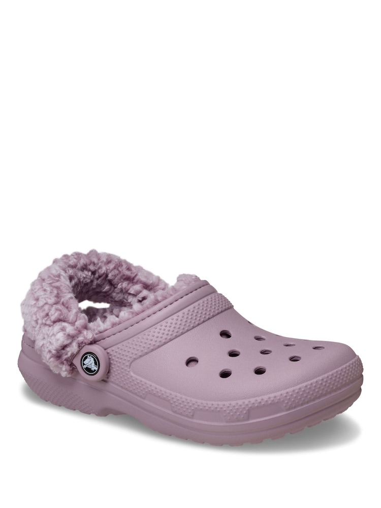 Crocs Purple Classic Fleece Lined Clogs - Image 2 of 6