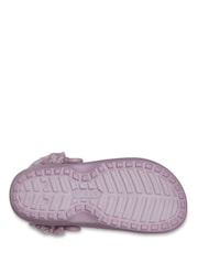 Crocs Purple Classic Fleece Lined Clogs - Image 6 of 6