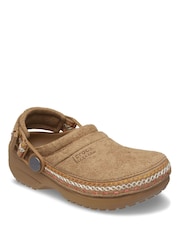 Crocs Kids Classic Crafted Suede Stitch Clogs - Imagem 2 de 6