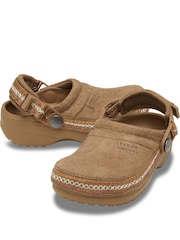 Crocs Kids Classic Crafted Suede Stitch Clogs - Imagem 4 de 6