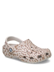 Crocs Brown Classic Leopard Print Clog - Image 2 of 6