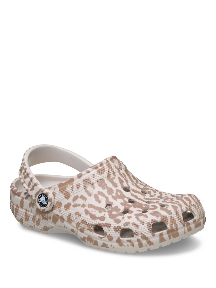 Crocs Brown Classic Leopard Print Clog - Image 2 of 6