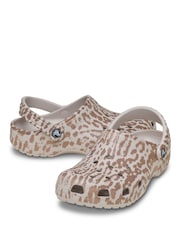 Crocs Brown Classic Leopard Print Clog - Image 4 of 6