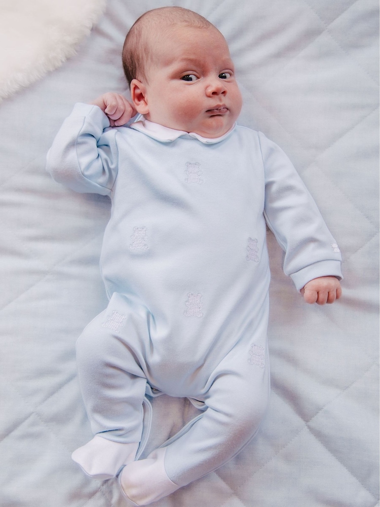 Emile Et Rose Lionel All-In-One with Collar Embroidered Bears & Hat - Image 1 of 6