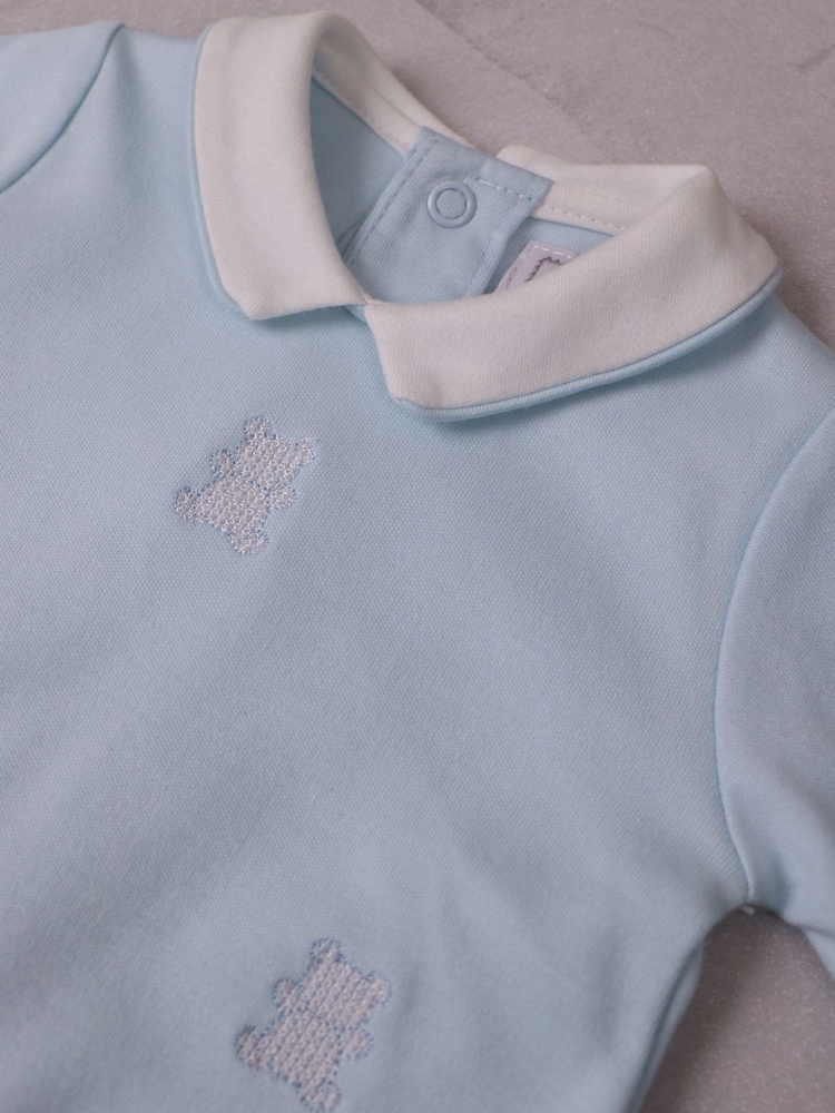 Emile Et Rose Lionel All-In-One with Collar Embroidered Bears & Hat - Image 6 of 6