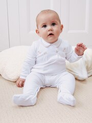 Emile Et Rose Natural Lenny Twin Pack All-In-One in Stone & White With Nursery Embroidery - Image 2 of 8