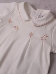 Emile Et Rose Natural Lenny Twin Pack All-In-One in Stone & White With Nursery Embroidery - Image 7 of 8