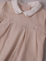 Emile Et Rose Natural Lenny Twin Pack All-In-One in Stone & White With Nursery Embroidery - Image 8 of 8