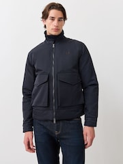 Fred Perry Blue Nylon Caban Jacket - Image 1 of 6