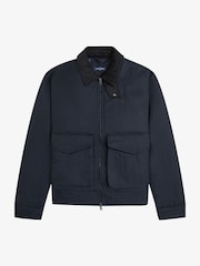 Fred Perry Blue Nylon Caban Jacket - Image 5 of 6