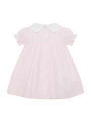 Emile Et Rose Pink Lucia Dress with Pleated Yoke & Embroidered Floral Scallop Collar - Image 3 of 4