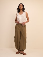 Nobodys Child Green Harrison Utility Ballon Trousers - Image 1 of 5