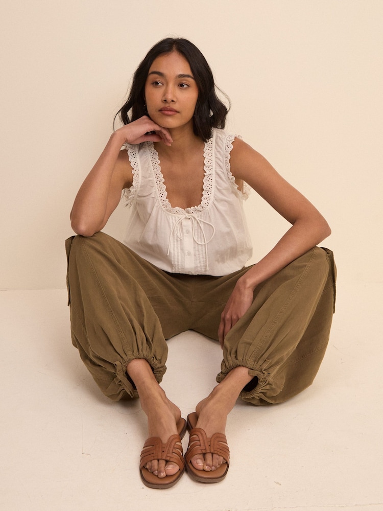 Nobodys Child Green Harrison Utility Ballon Trousers - Image 2 of 5