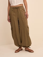 Nobodys Child Green Harrison Utility Ballon Trousers - Image 3 of 5