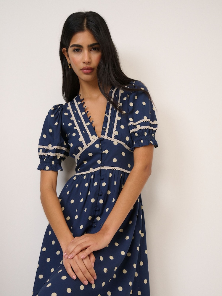 saffy midi dress Damson Madder Saffy Short-Sleeve Midi Dress