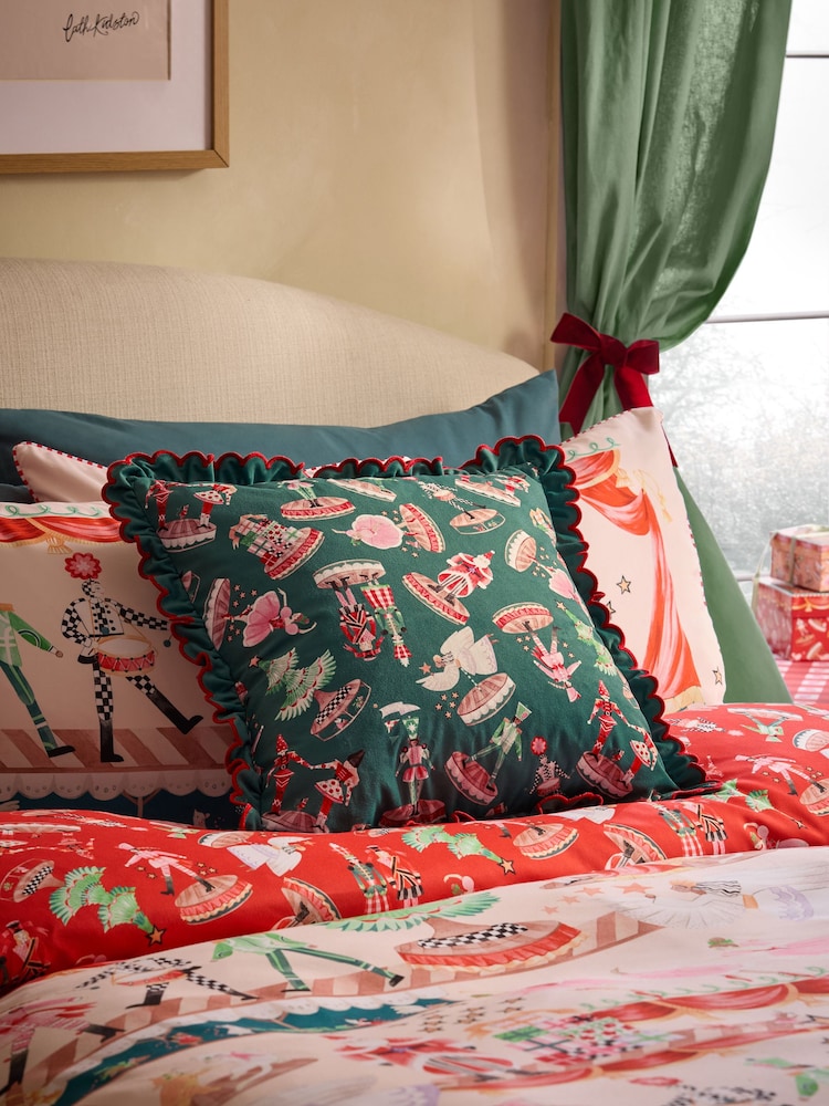 Cath Kidston Green Christmas Nutcracker Cushion - Image 2 of 6