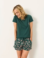 FatFace Bow Print Pyjama Set - Obraz 1 z 10