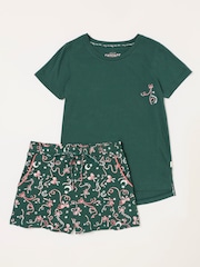 FatFace Bow Print Pyjama Set - Obraz 7 z 10
