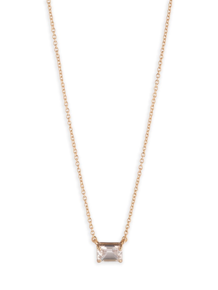 Lauren Ralph Lauren Gold Tone Crystal Pendant Necklace - Image 1 of 2