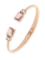 Lauren Ralph Lauren Gold Tone Blush Stone Open Cuff Bangle - Image 1 of 2