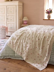Cath Kidston Pink Pom Pom Crochet Knitted Throw - Image 1 of 7