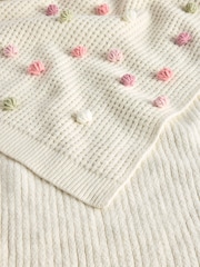 Cath Kidston Pink Pom Pom Crochet Knitted Throw - Image 7 of 7