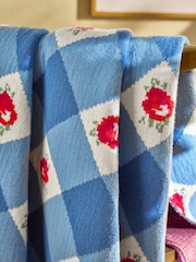 Cath Kidston Gingham Ροζ Πλεκτό ριχτό - Εικόνα 2 από 6