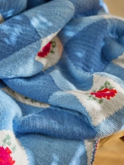 Cath Kidston Gingham Ροζ Πλεκτό ριχτό - Εικόνα 3 από 6