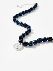 Plavo - Mint Velvet Beaded Charm ogrlica - Slika 4 od 5