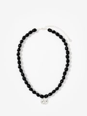 Mint Velvet Black Beaded Charm Necklace - Image 1 of 3