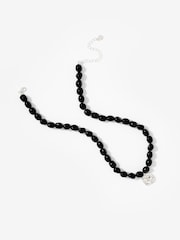 Mint Velvet Black Beaded Charm Necklace - Image 2 of 3