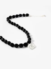 Mint Velvet Black Beaded Charm Necklace - Image 3 of 3
