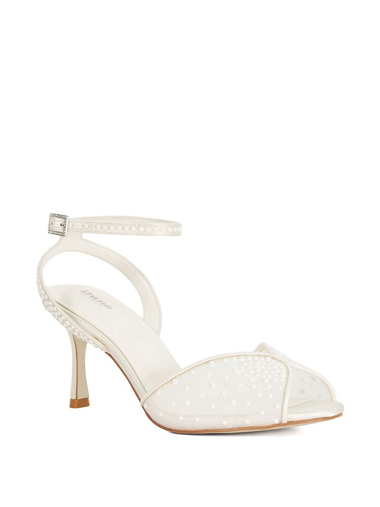 Dune London Natural Wide Fit Musings Heeled Sandals - Image 2 of 6 Dune London Natural Wide Fit Musings Heeled Sandals - Image 2 of 6