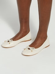 Dune London Natural Hali Ballet Pumps - Image 1 of 1