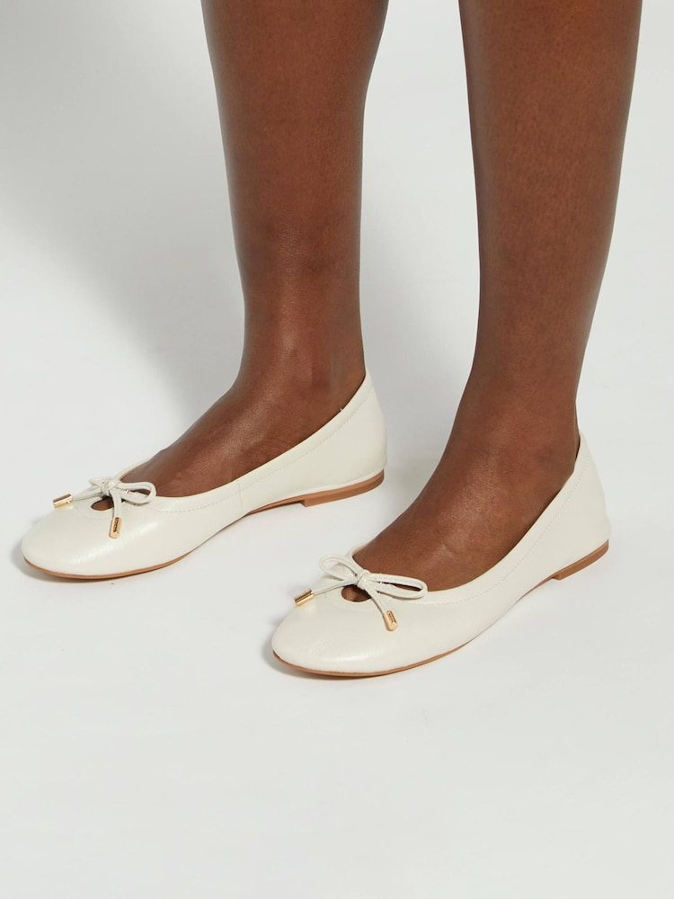 Dune London Natural Hali Ballet Pumps - Image 1 of 1
