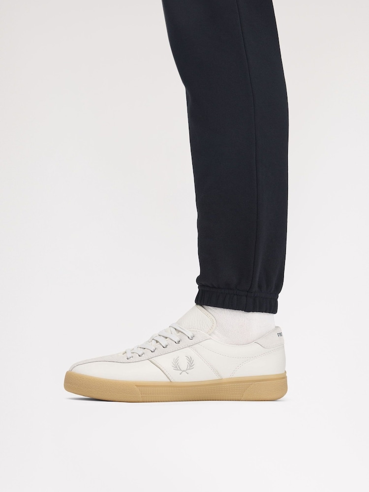 Fred Perry White Tennis Shoe Leather/Suede Trainers - Image 1 of 5