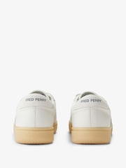 Fred Perry White Tennis Shoe Leather/Suede Trainers - Image 4 of 5