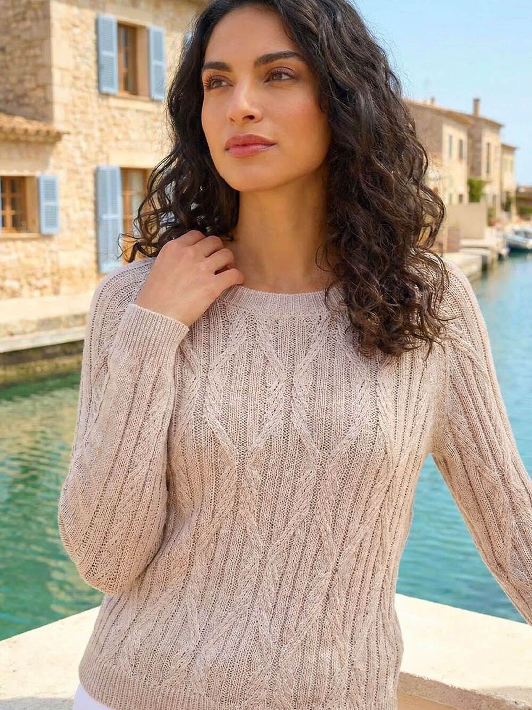 Dusk Women's Sequin Knitted Top in Beige | Size: 18 - Image 2