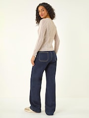 Roman Natural Sequin Knitted Top - Image 3 of 5