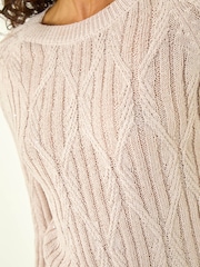 Roman Natural Sequin Knitted Top - Image 5 of 5