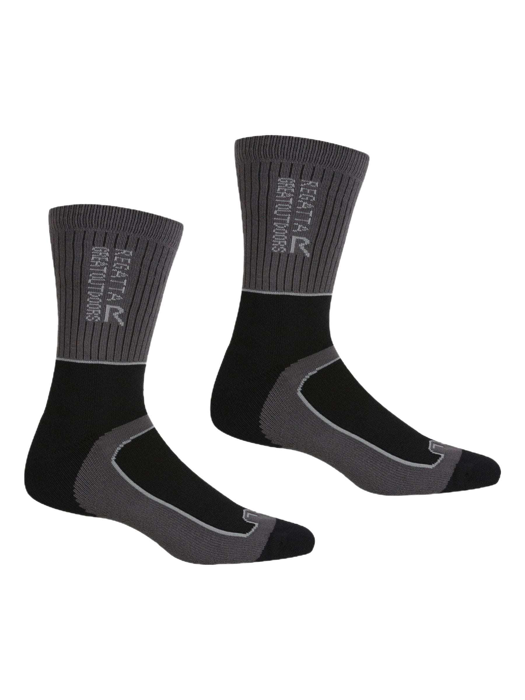 Regatta Mens Samaris 2 Season Two Pack Quickdrying Walking Socks - Steel - Image 5