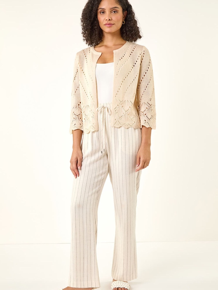 Roman Pointelle Knit Cardigan - Image 2 of 5