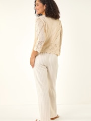 Roman Pointelle Knit Cardigan - Image 3 of 5