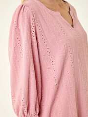 Roman Pink Broderie Detail Tunic Top - Image 5 of 5