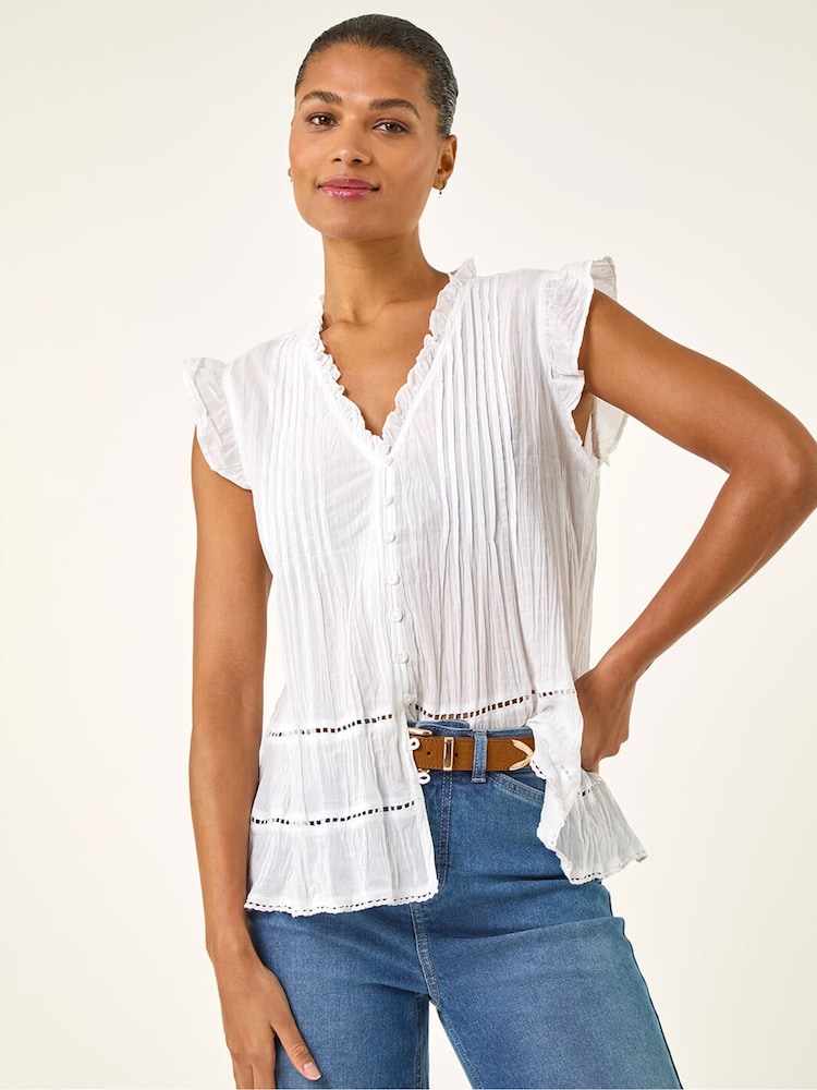 crinkle crinkle crinkle cropped blouse crinkle crinkle crinkle 