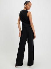 River Island Black High Waist Wide Leg Trousers - Image 4 of 4