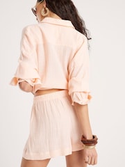 River Island Pink Crinkle Beach Shorts - Image 2 of 4