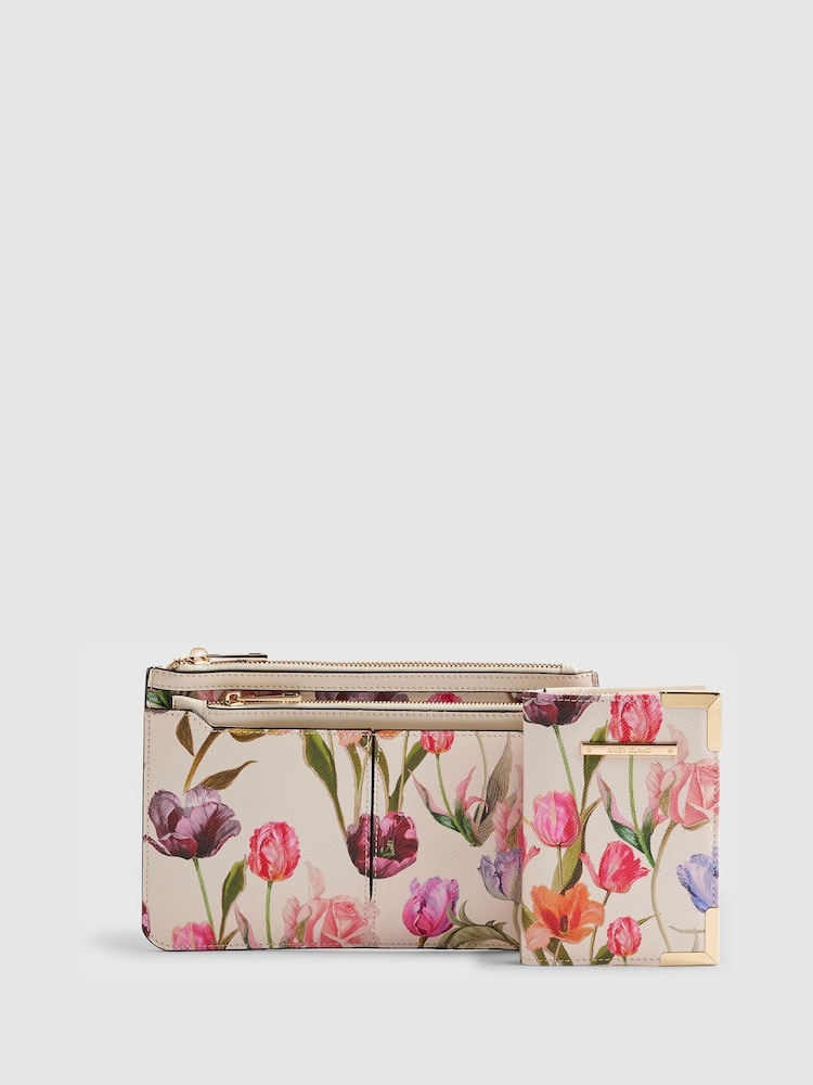 River Island Cream Tulip Travel Wallet Bundle - Image 1 of 5