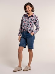 Brakeburn Blue Wide Leg Denim Shorts - Image 5 of 6